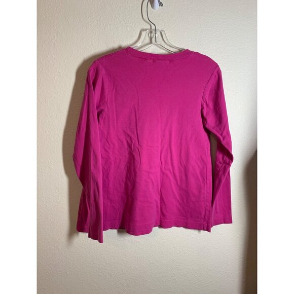Maternity Announcements Basic Long Sleeve Cotton TShirt Pink Size Medium (8/10) - Picture 2 of 3